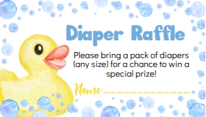 rubber duck diaper raffle D008: 1434761476