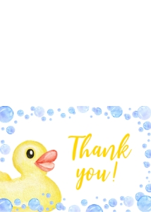 rubber duck thank you card D008: 1434761476