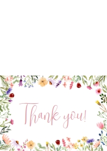 wildflower thank you card W011: 1473545585