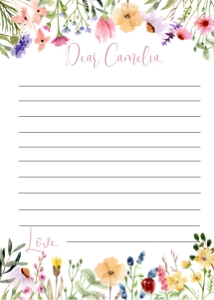 wildflower birthday time capsule card W011: 1460050638