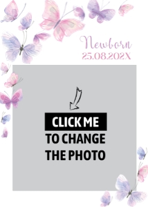 butterfly 1st birthday photo banner B011: 1475692323