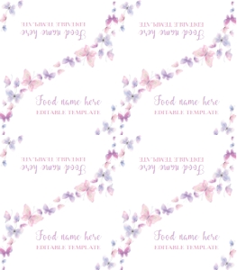butterfly 1st birthday food tent card B011: 1461501840