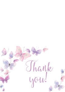 butterfly thank you card B011: 1461477826