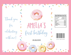 donut birthday chip bag D010: 1588279981