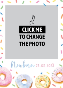 donut birthday photo banner D010: 1574115504