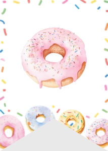 donut birthday highchair banner D010: 1574115504