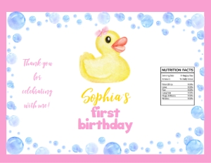 girl rubber duck chip bag D008: 1472659358