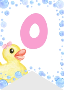 girl rubber duck highchair banner D008: 1472583398