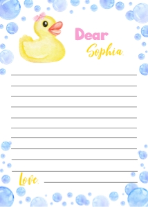 girl rubber duck time capsule card D008: 1486856931
