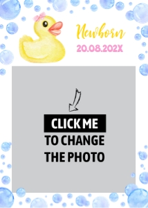 girl rubber duck photo banner D008: 1486777459