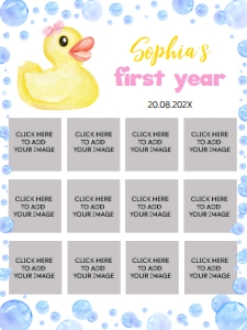 girl rubber duck photo collage 18x24 D008: 1486856931