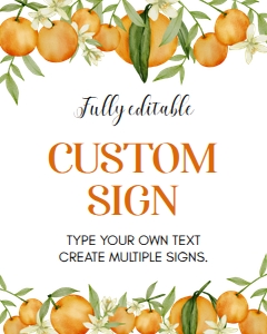 orange little cutie custom sign O003: 1715137335