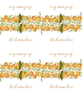 orange little cutie food tent card O003: 1715137335