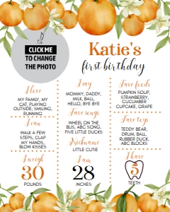 orange little cutie milestone poster O003: 1617830801