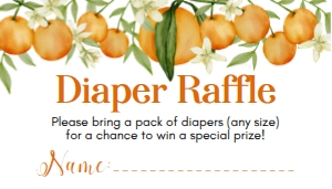 orange little cutie diaper raffle O003: 1603652100