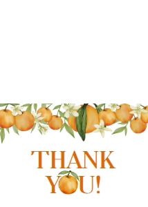 orange little cutie thank you card O003: 1603652100