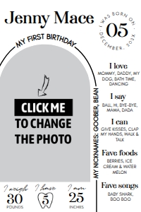 modern photo milestone sign 24x36 M004: 1189606265