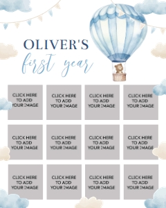 onederful birthday photo collage 16x20 O005: 1508927098