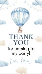 onederful birthday thank you tag O005: 1508947266