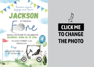 golf 4th photo invitation G001: 1493094814