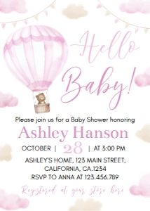 pink onederful baby shower invite O005: 1524287365