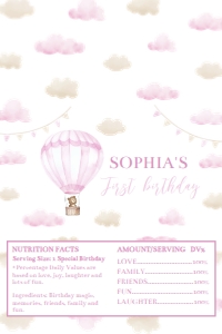 pink onederful birthday chocolate wrapper Aldi O005: 1526255195