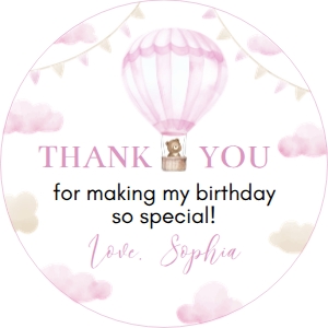 pink onederful birthday thank you favor O005: 1512069438