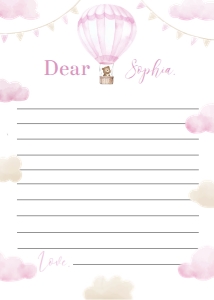 pink onederful birthday time capsule card O005: 1526255195