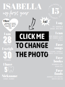 modern photo milestone poster 18x24 MI01: 1137734155