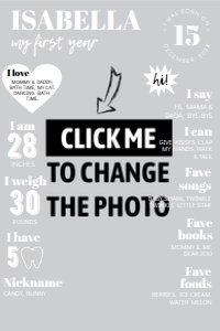modern photo milestone poster 24x36 MI01: 1137734155