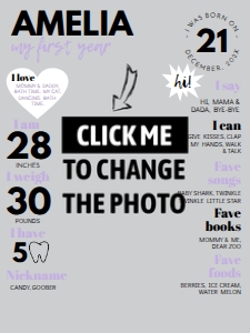 black modern photo milestone poster 18x24 MI01: 1125038080