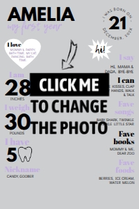 black modern photo milestone poster 24x36 MI01: 1125038080
