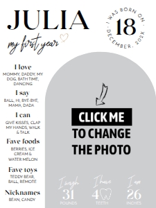 Minimal birthday sign 18x24 M004: 1242837523