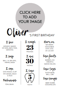 circle minimal photo milestone poster 24x36 M004: 1076476749