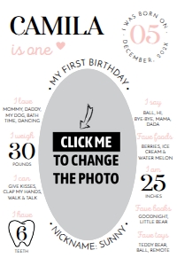 minimal photo milestone sign 24x36 M004: 1163482366