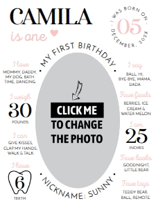 minimal photo milestone sign 18x24 M004: 1163482366