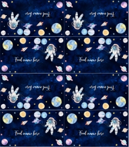 outer space birthday food tent card O006: 1559862065