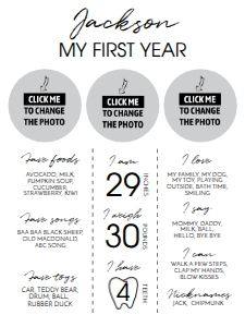 circle birthday milestone poster  18x24 M004: 1324033966