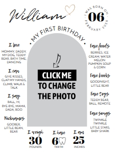 modern milestone poster 18x24 M004: 1181538177