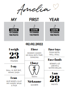 Photo milestone sign 18x24 M004: 1207943477