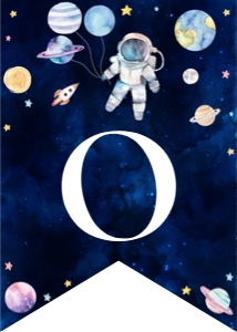 outer space birthday highchair banner O006: 1559855737
