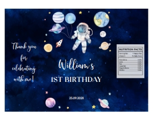 outer space birthday chip bag O006: 1560426899