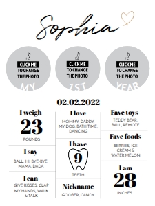 photo round milestone poster 18x24 M004: 1185160015