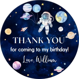 outer space birthday thank you favor O006: 1546237962