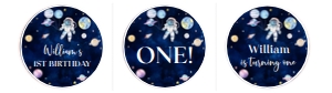 outer space birthday cupcake topper O006: 1559857199