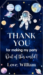 outer space birthday thank you tag O006: 1546234774