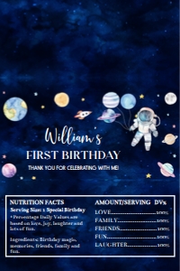 outer space birthday chocolate wrapper Aldi O006: 1560416925