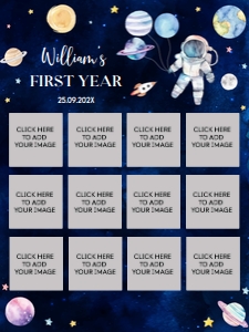 outer space birthday photo collage 18x24 O006: 1560425777