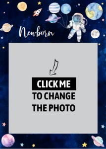 outer space birthday photo banner O006: 1545673390