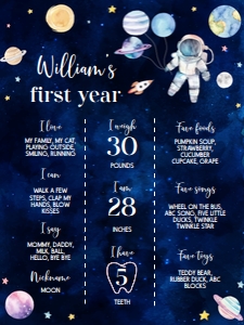 outer space birthday milestone 18x24 O006: 1545621514